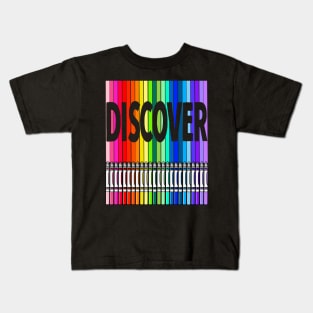Discover with Markers in Rainbow Color Kids T-Shirt